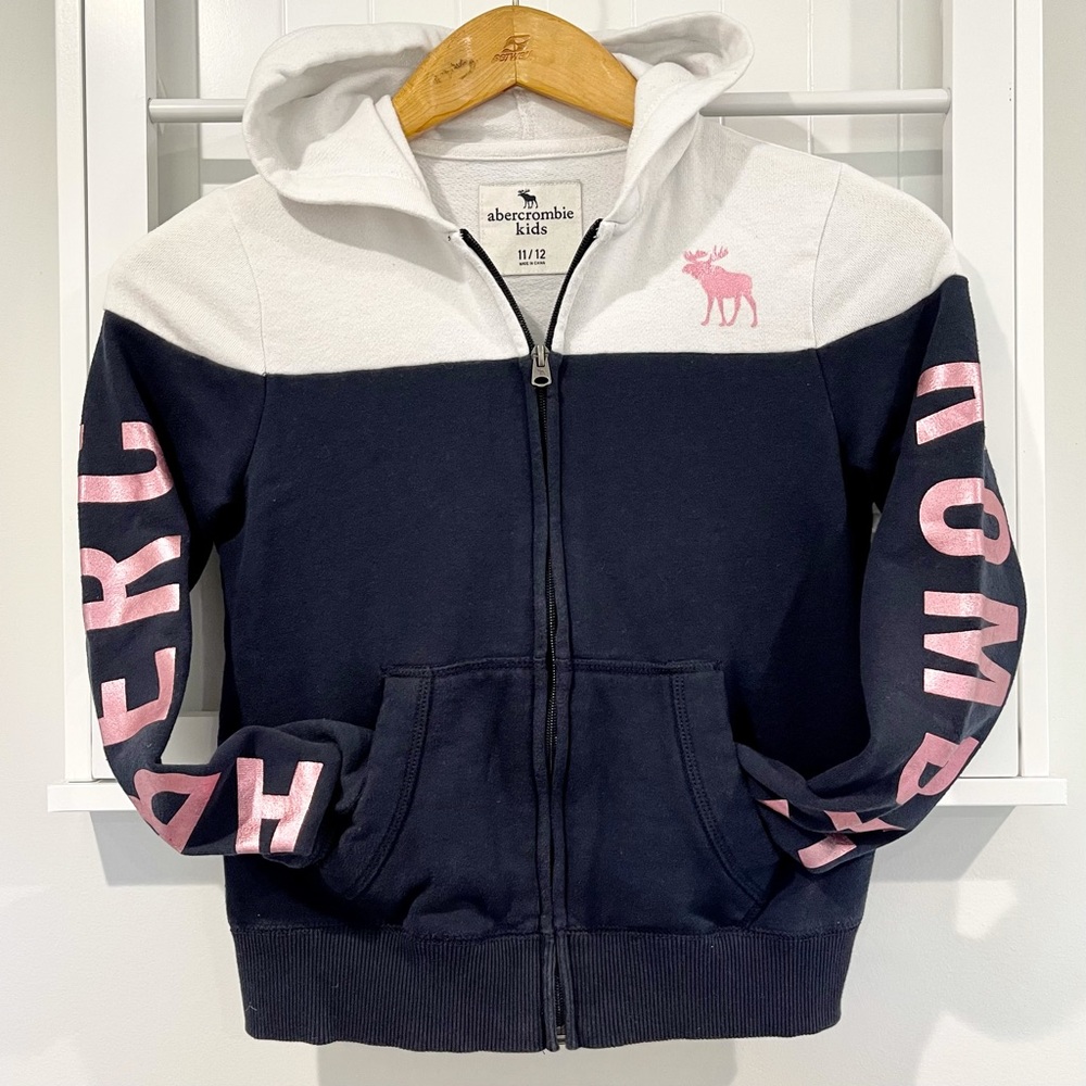 🔥 Ambercrombie Kids Hoodie Navy Blue 11/12